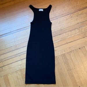 Denim Forum Black Midi Dress